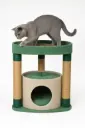 Kedi Tırmalama Tahtası ve Evi – 2 Katlı Dinlenme Alanı, Jut Halatlı, Mdf Gövde, 71 cm